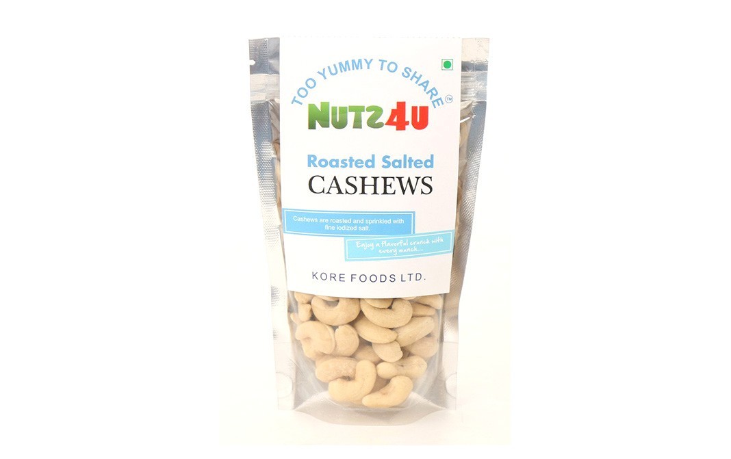 Nuts4U Roasted Salted Cashews    Pack  200 grams